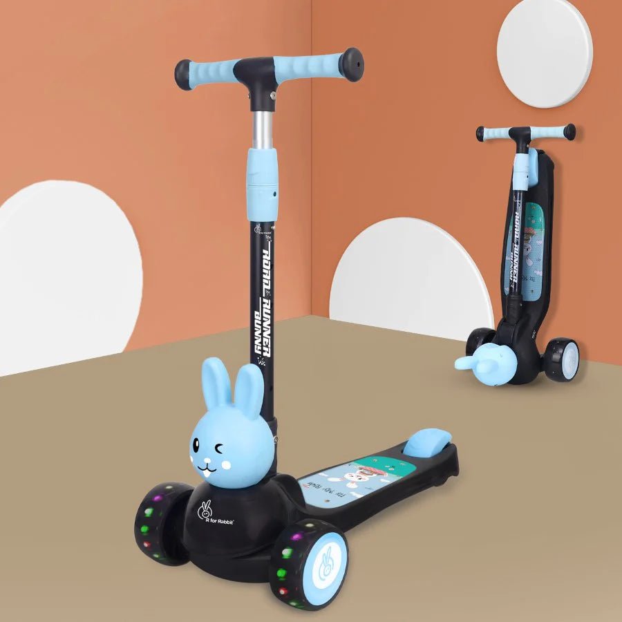 Road Runner Bunny Scooter For Kids With PU LED Wheels