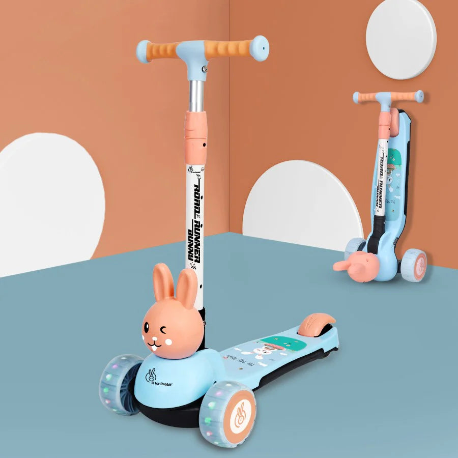 Road Runner Bunny Scooter For Kids With PU LED Wheels