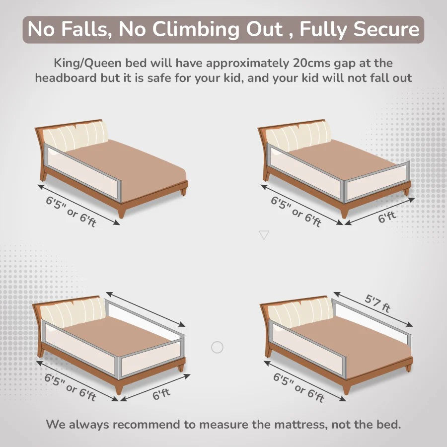 Safari Bed Rail for Baby Easy Install, Anti-Fall Safeguard for Toddler Safety