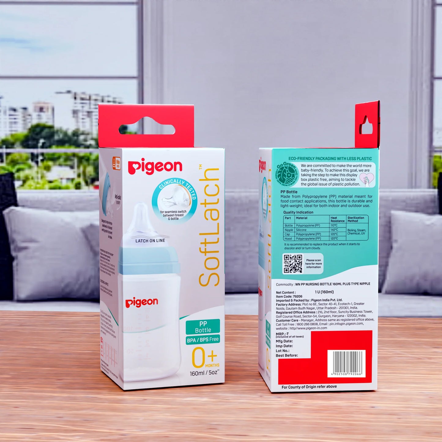 Pigeon Softlach Feeding Bottle 160ml (0m+)