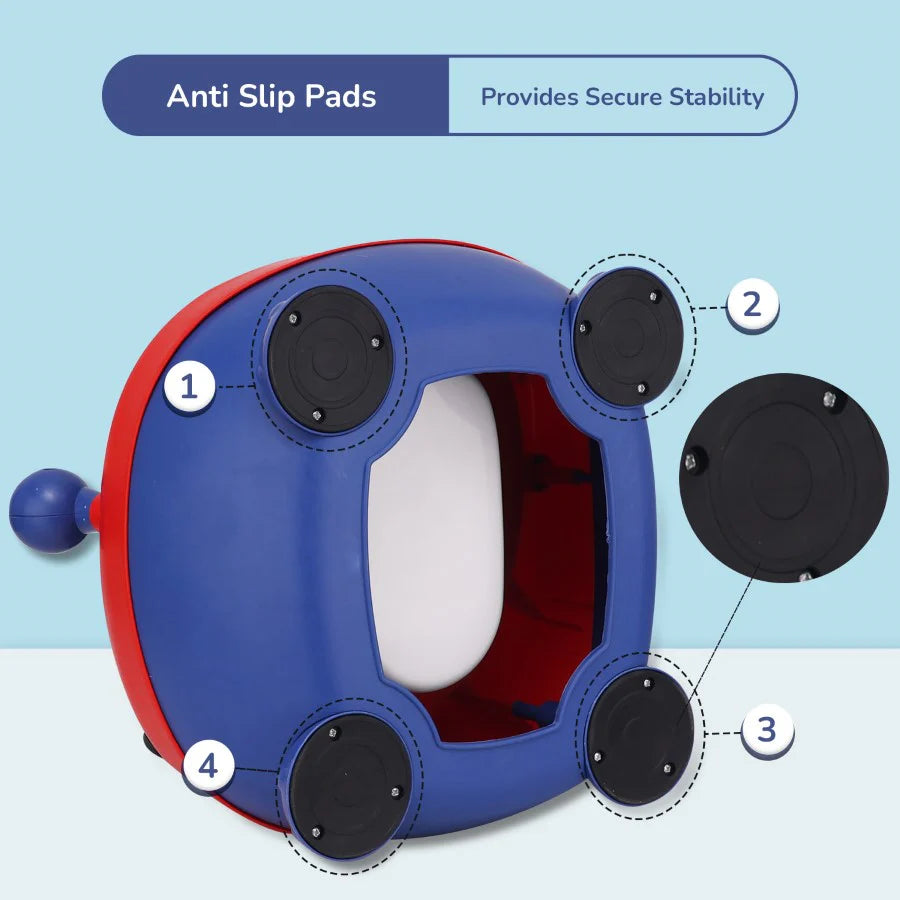 Tiny Tots Panda Potty Training Seat for Baby With Backrest And Grip Handles