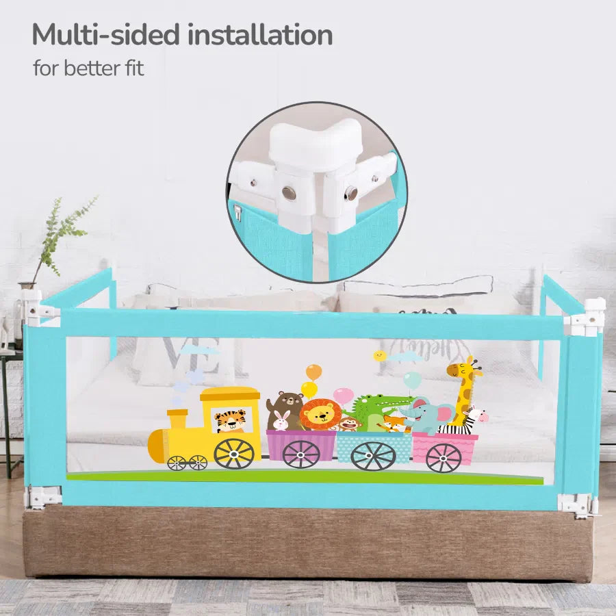Safari Bed Rail for Baby Easy Install, Anti-Fall Safeguard for Toddler Safety