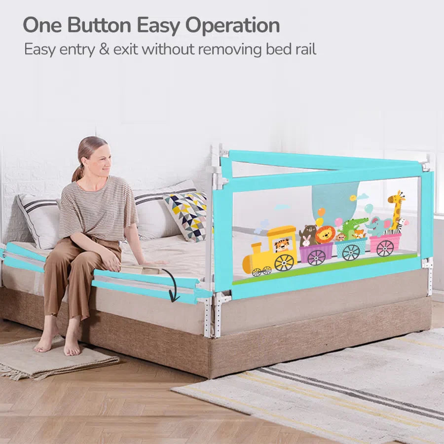 Safari Bed Rail for Baby Easy Install, Anti-Fall Safeguard for Toddler Safety