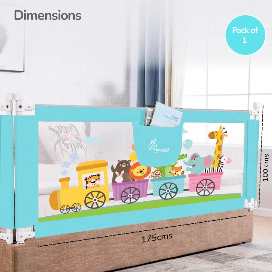 Safari Bed Rail for Baby Easy Install, Anti-Fall Safeguard for Toddler Safety