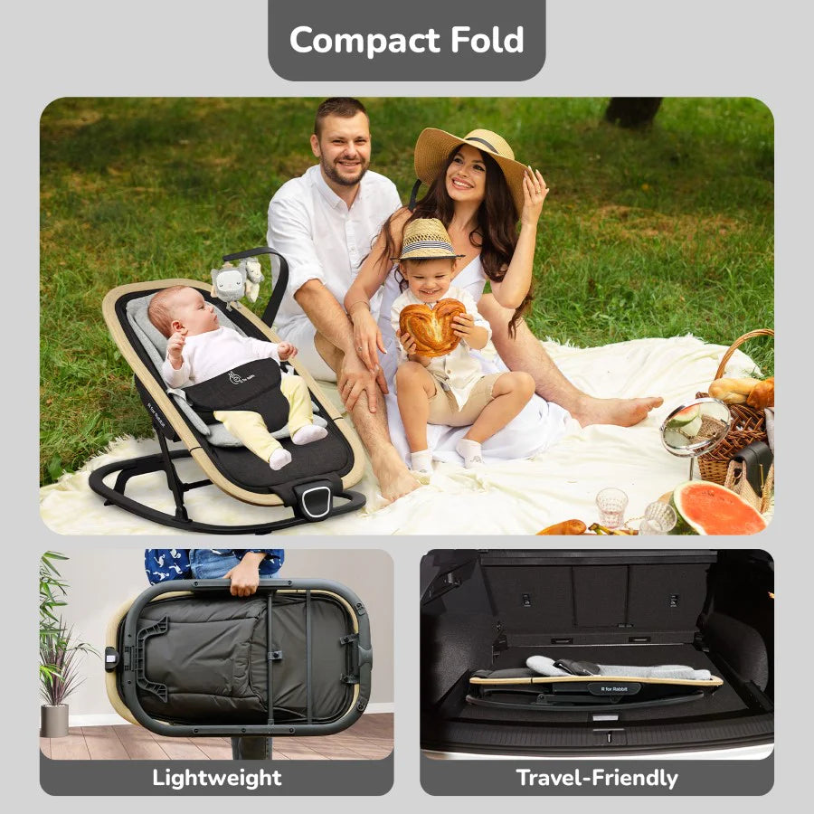 Rock N Nap Bliss – Lightweight Baby Sleeper & Rocker Soft, Safe & Travel-Friendly