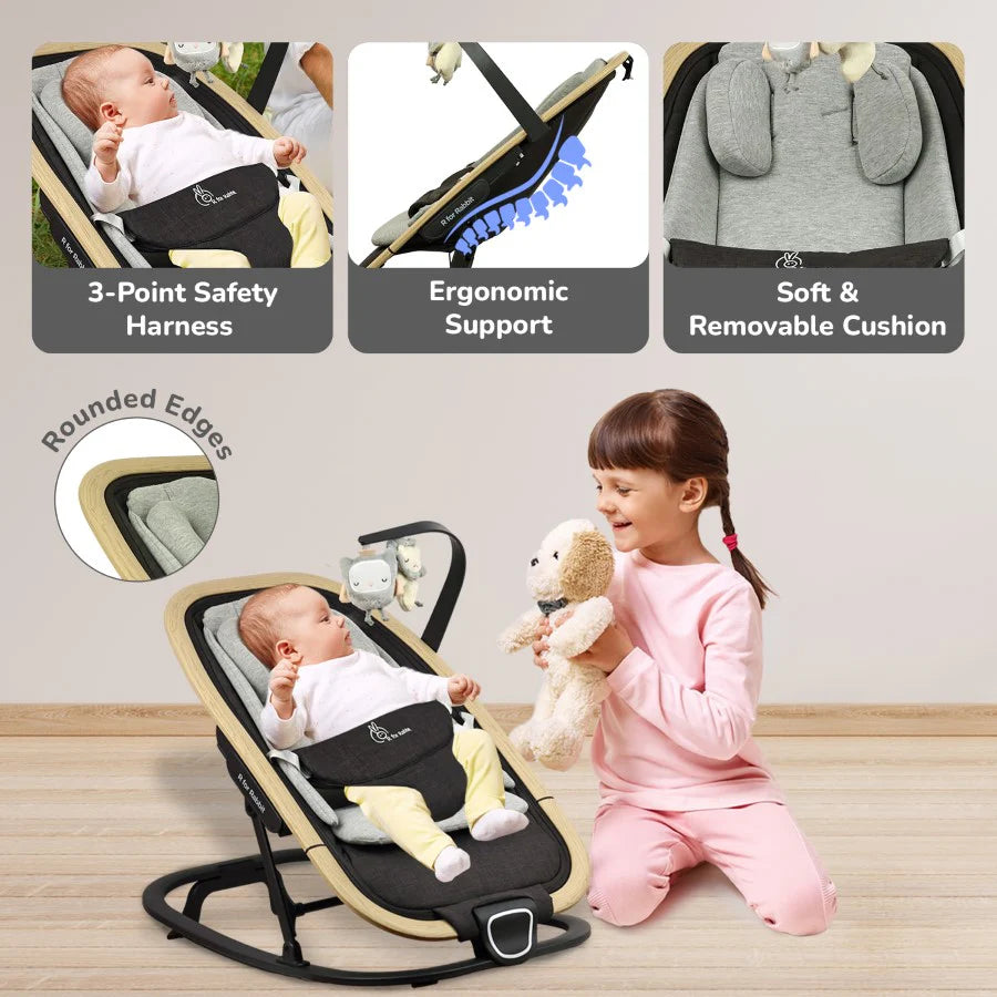 Rock N Nap Bliss – Lightweight Baby Sleeper & Rocker Soft, Safe & Travel-Friendly