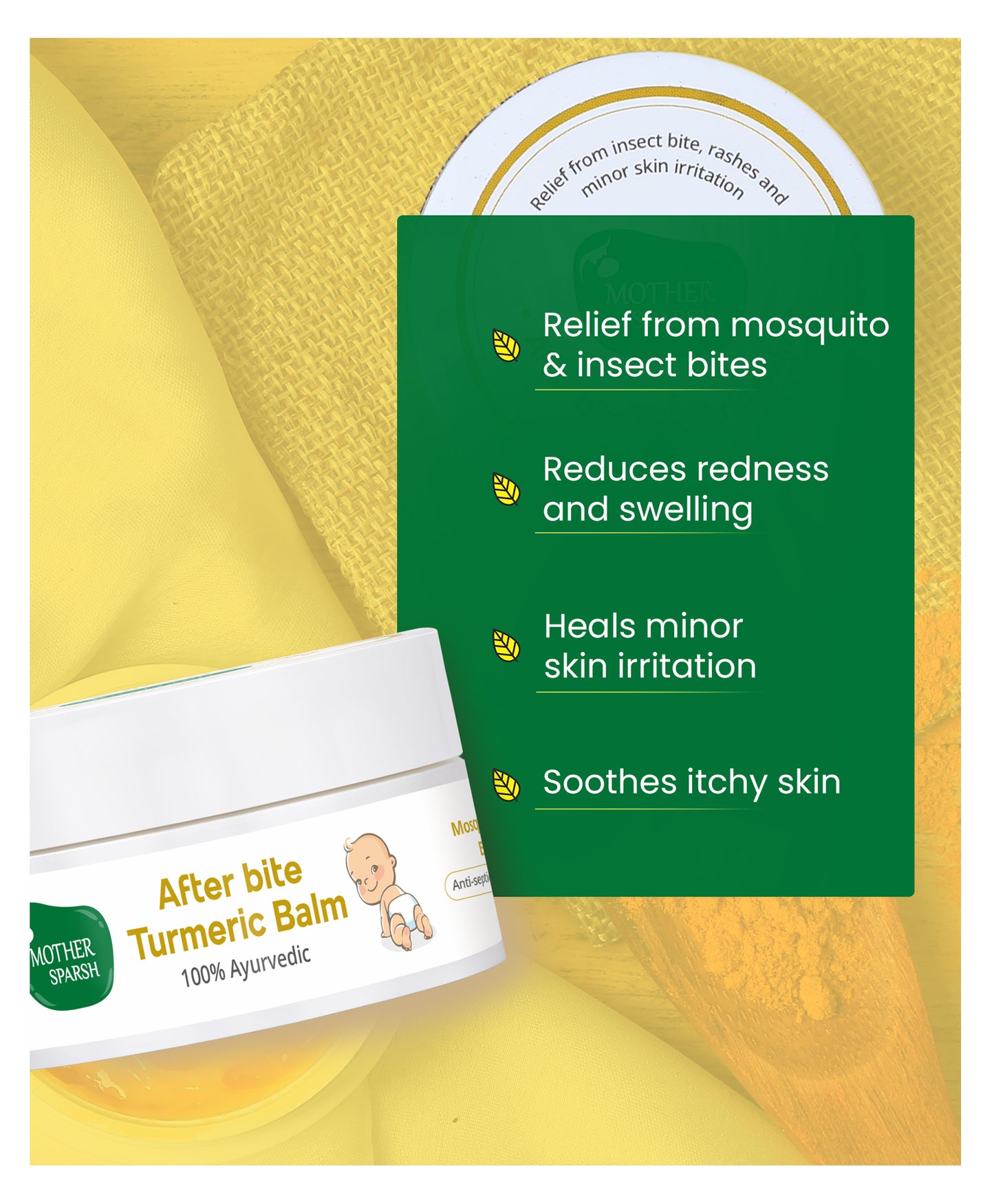 Mother Sparsh Baby After Bite Turmeric Balm - 25 gm