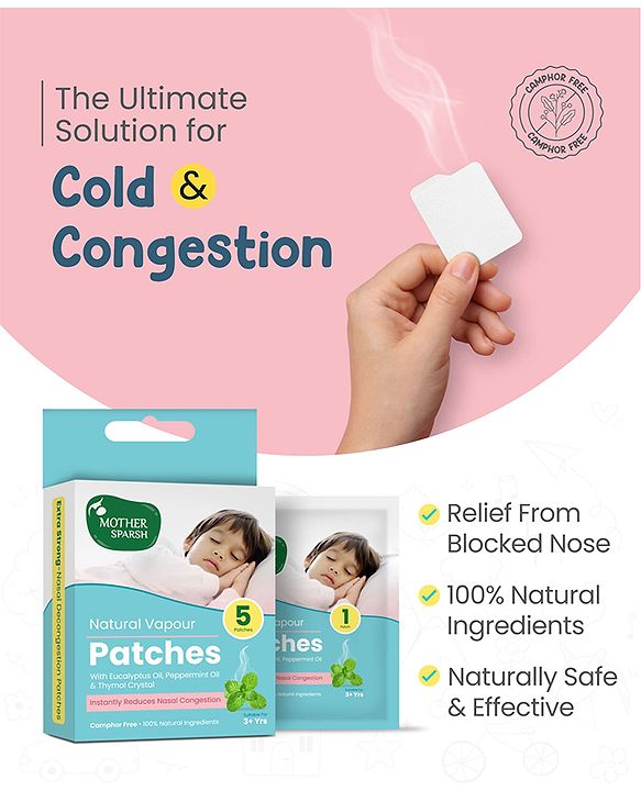 Mother Sparsh Baby Mother Sparsh All Natural Vapour Patches - 5 Patches