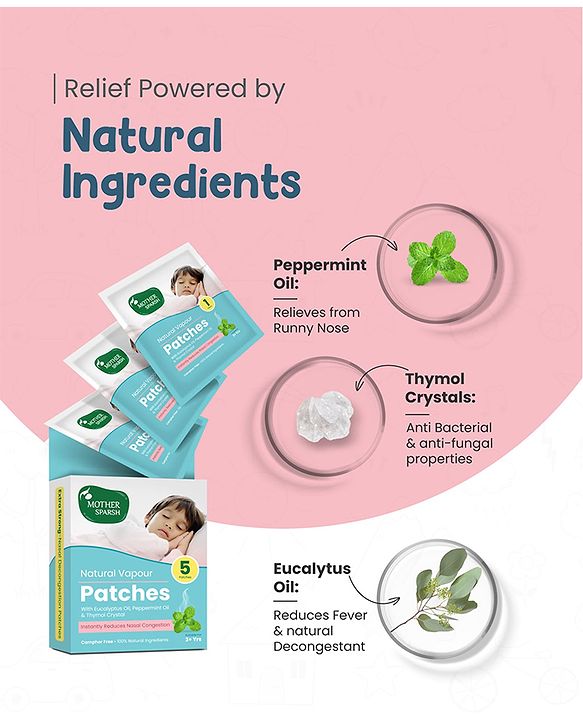 Mother Sparsh Baby Mother Sparsh All Natural Vapour Patches - 5 Patches