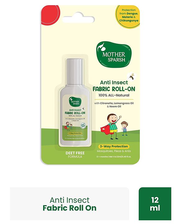 Mother Sparsh Baby Natural Mosquito Repellent Fabric Roll-on - 12 ml