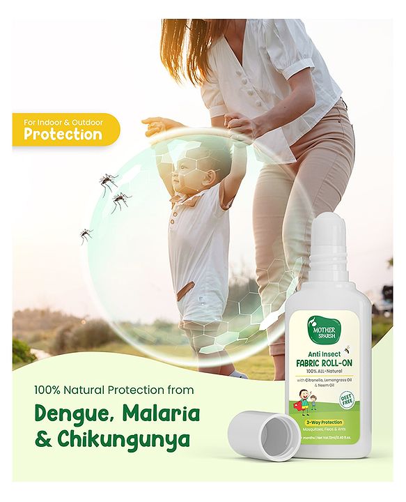 Mother Sparsh Baby Natural Mosquito Repellent Fabric Roll-on - 12 ml