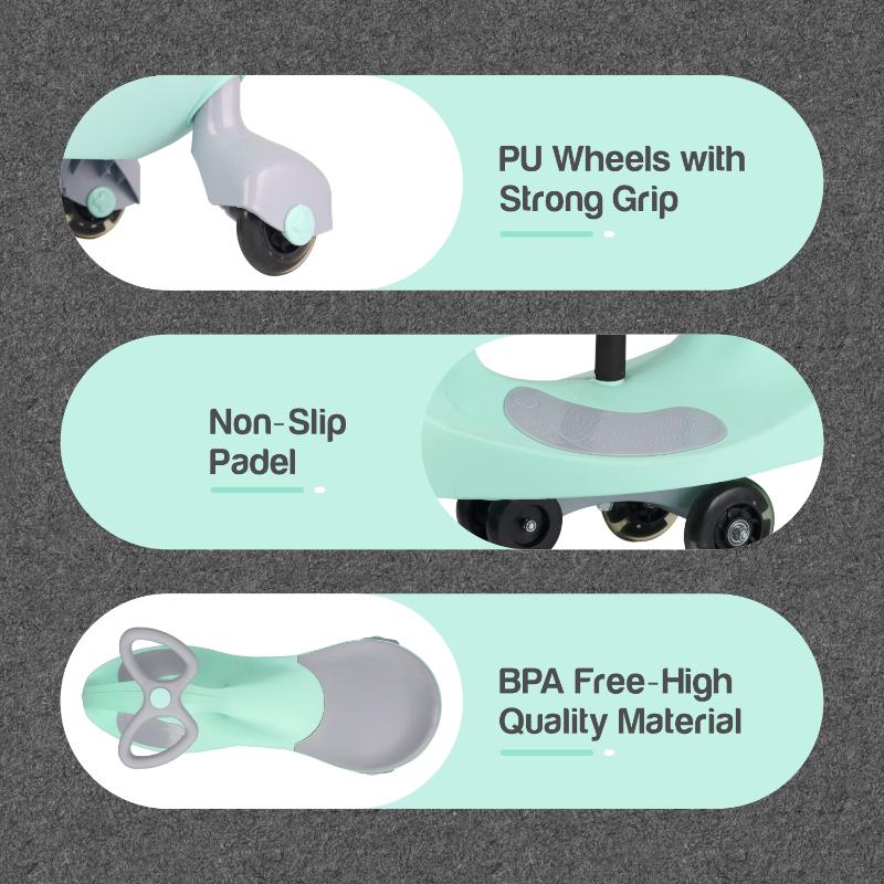 Iya Iya Ace Swing Car - Non-Sliped Paddel, PU LED Wheels