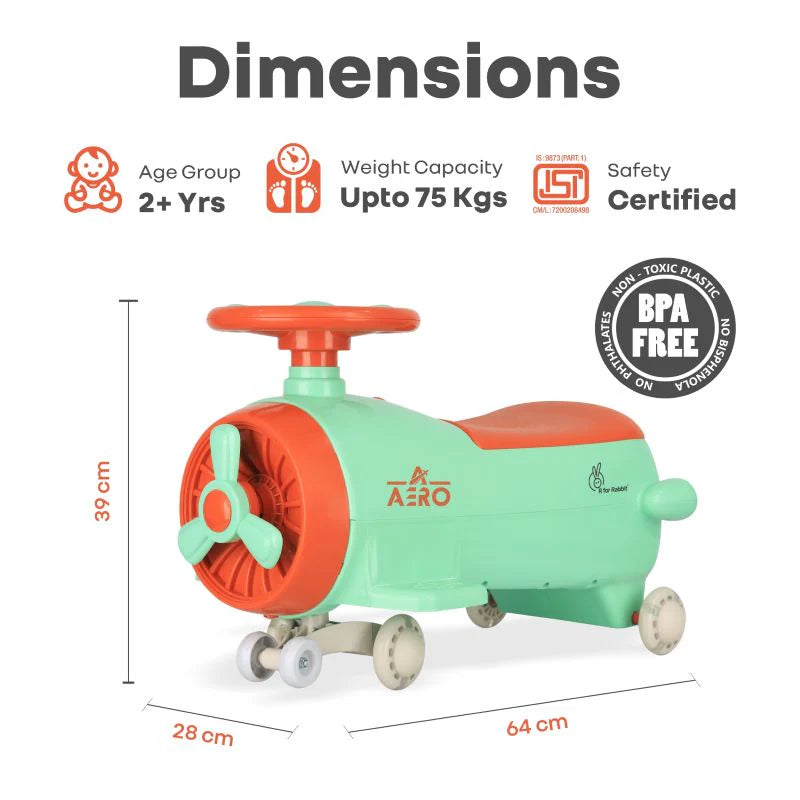 Iya Iya Aero Swing Car for kids 2 in 1 Ride On