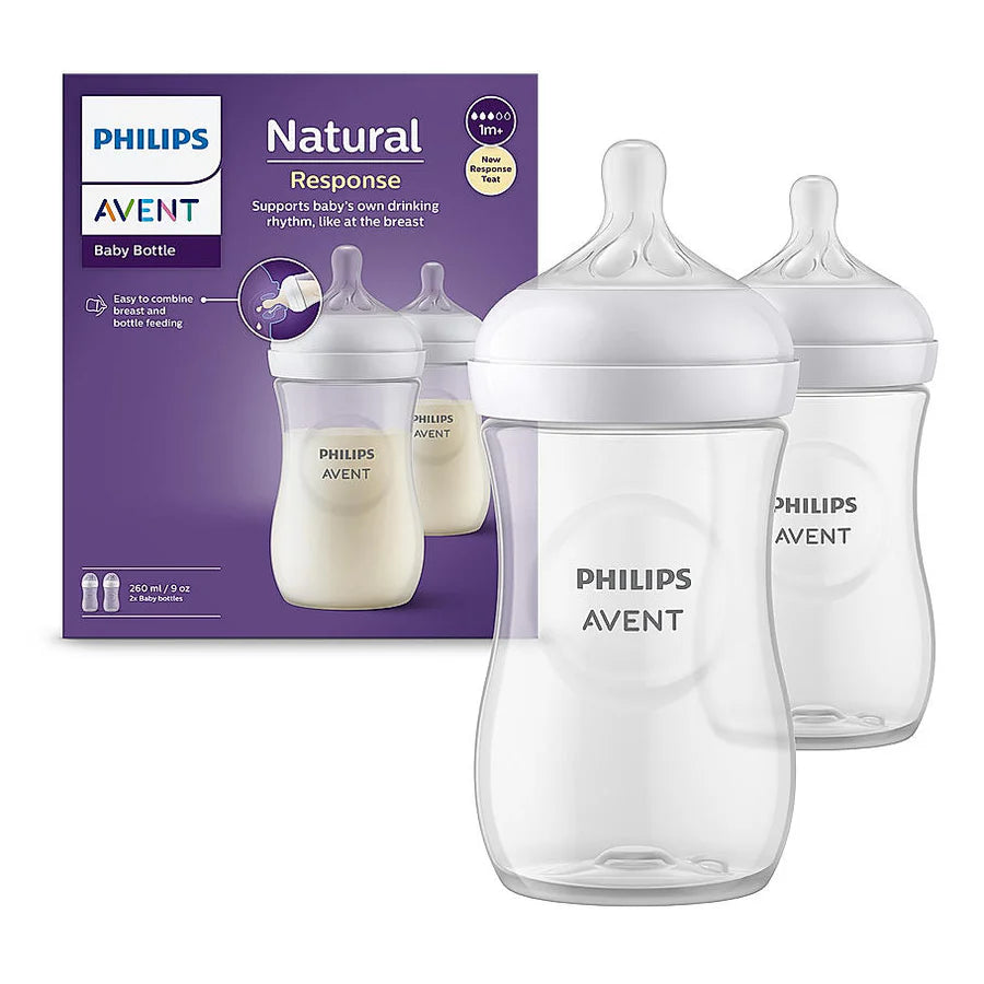 Philips Avent Natural Feeding Bottle 260ml (1m+) Pack of 2