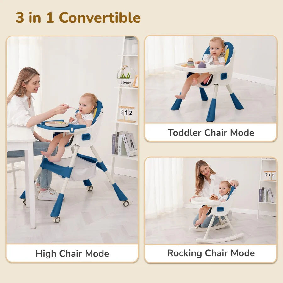 Sugar Doodle Plus High Chair For Kids 3-in-1 Convertible Design