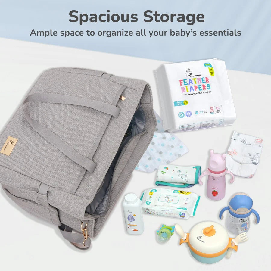 Caramello Tote Multi Purpose Diaper Bag With Spacious Storage