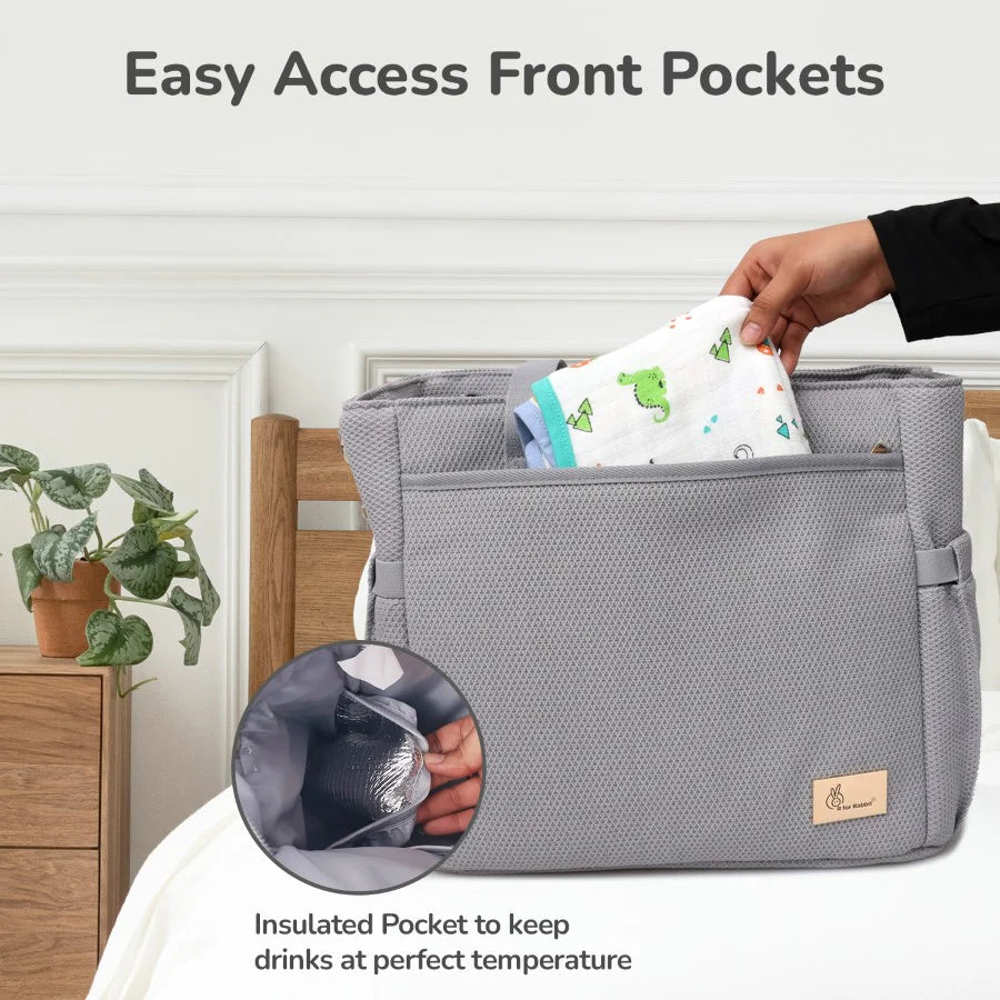 Caramello Tote Multi Purpose Diaper Bag With Spacious Storage