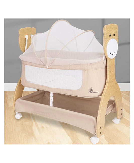 R for Rabbit Lullabies Woodsy Manual Swing Wooden Cradle
