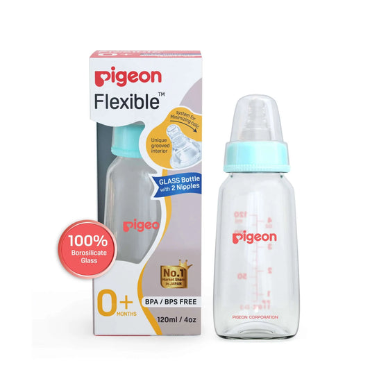 Pigeon Glass Feeding Bottle 120ml (0m+)