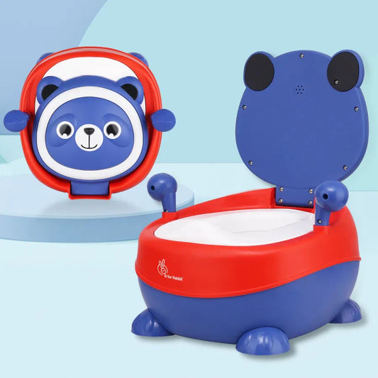 Tiny Tots Panda Potty Training Seat for Baby With Backrest And Grip Handles