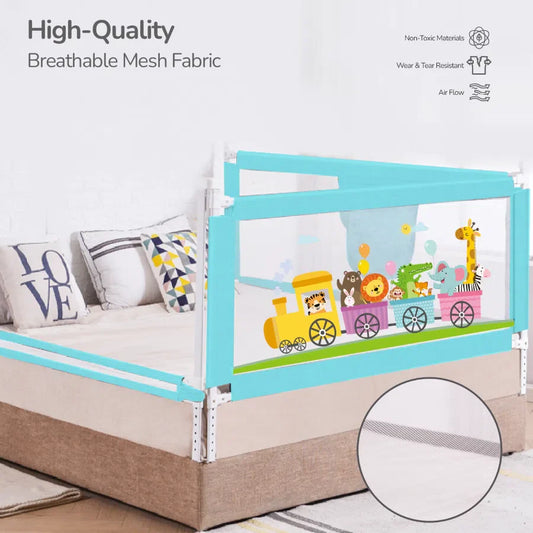 Safari Bed Rail for Baby Easy Install, Anti-Fall Safeguard for Toddler Safety