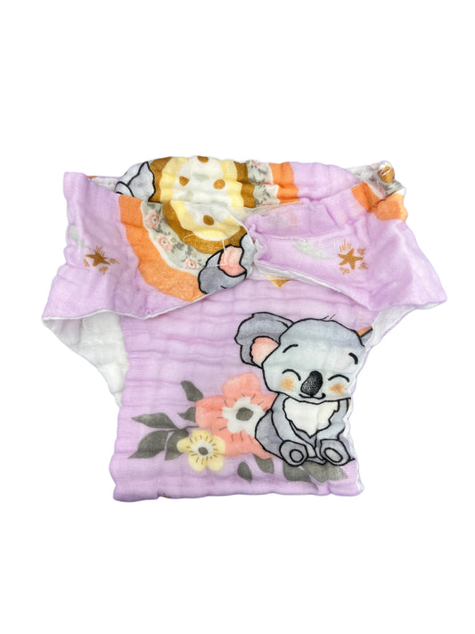 Muslin Velcro Nappy (5Pc Set)