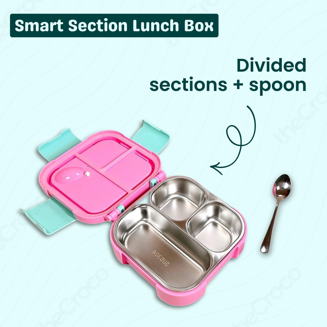 Mini Cartoon Kids Lunch Box- Spill Proof, 3 compartment(700ML)