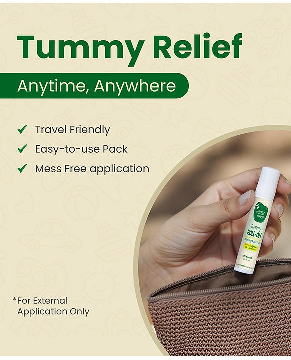 Mother Sparsh Baby Mother Sparsh Tummy Roll On for Babies with Hing & Saunf Oil - 6 ml