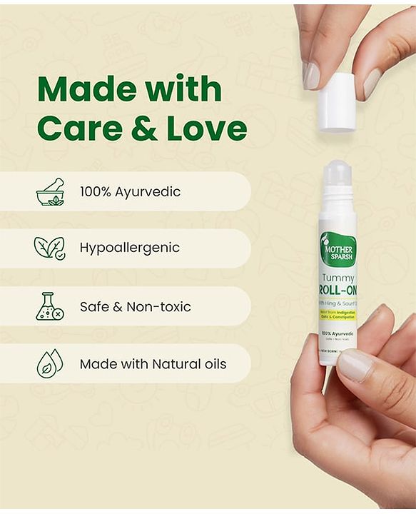 Mother Sparsh Baby Mother Sparsh Tummy Roll On for Babies with Hing & Saunf Oil - 6 ml