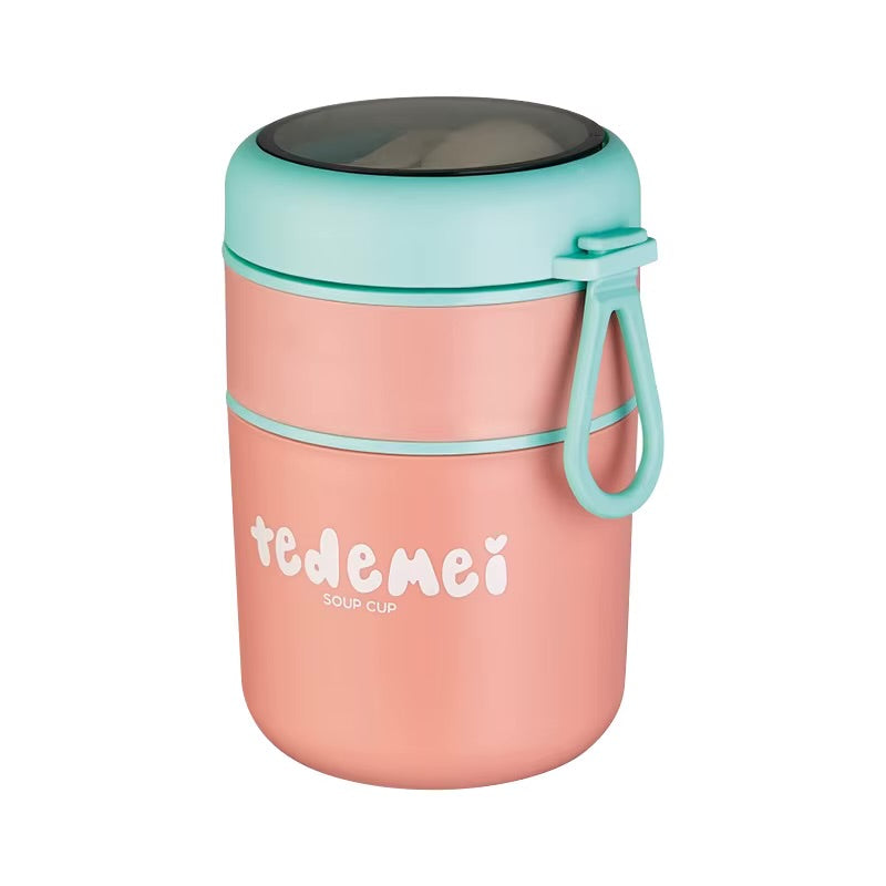 Stainless Steel/ Lunch Box ,With Spoon 710ml