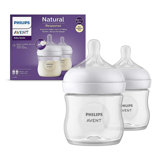 Philips Avent Natural Feeding Bottle 125ml Pack of 2 (0m+)