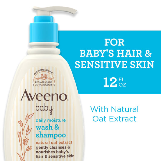 Aveeno Baby Daily Moisture 2-in-1 Body Wash & Shampoo (354ml)
